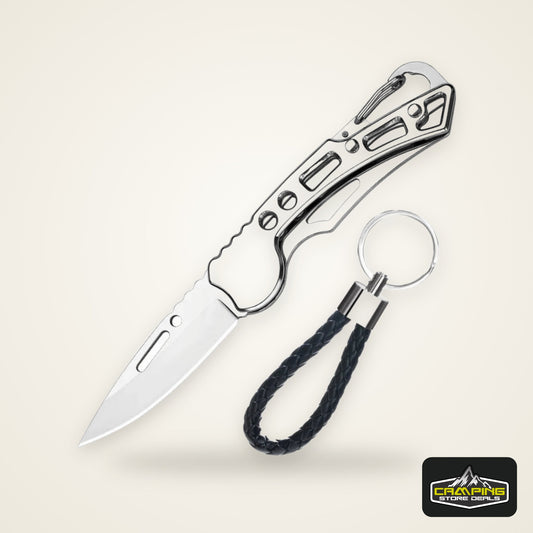 Stainless steel folding knife, survival knife, hunting knife, fruit knife, portable pocket knife for camping and outdoor fishing