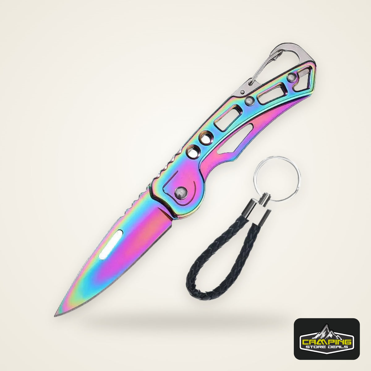 Stainless steel folding knife, survival knife, hunting knife, fruit knife, portable pocket knife for camping and outdoor fishing