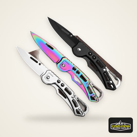 Stainless steel folding knife, survival knife, hunting knife, fruit knife, portable pocket knife for camping and outdoor fishing