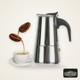 Stainless Steel Moka Coffee Maker Coffee Maker Pot Coffee Pot for Kitchen Mocha Espresso Latte Stovetop Filter 2/4/6/9 Cups