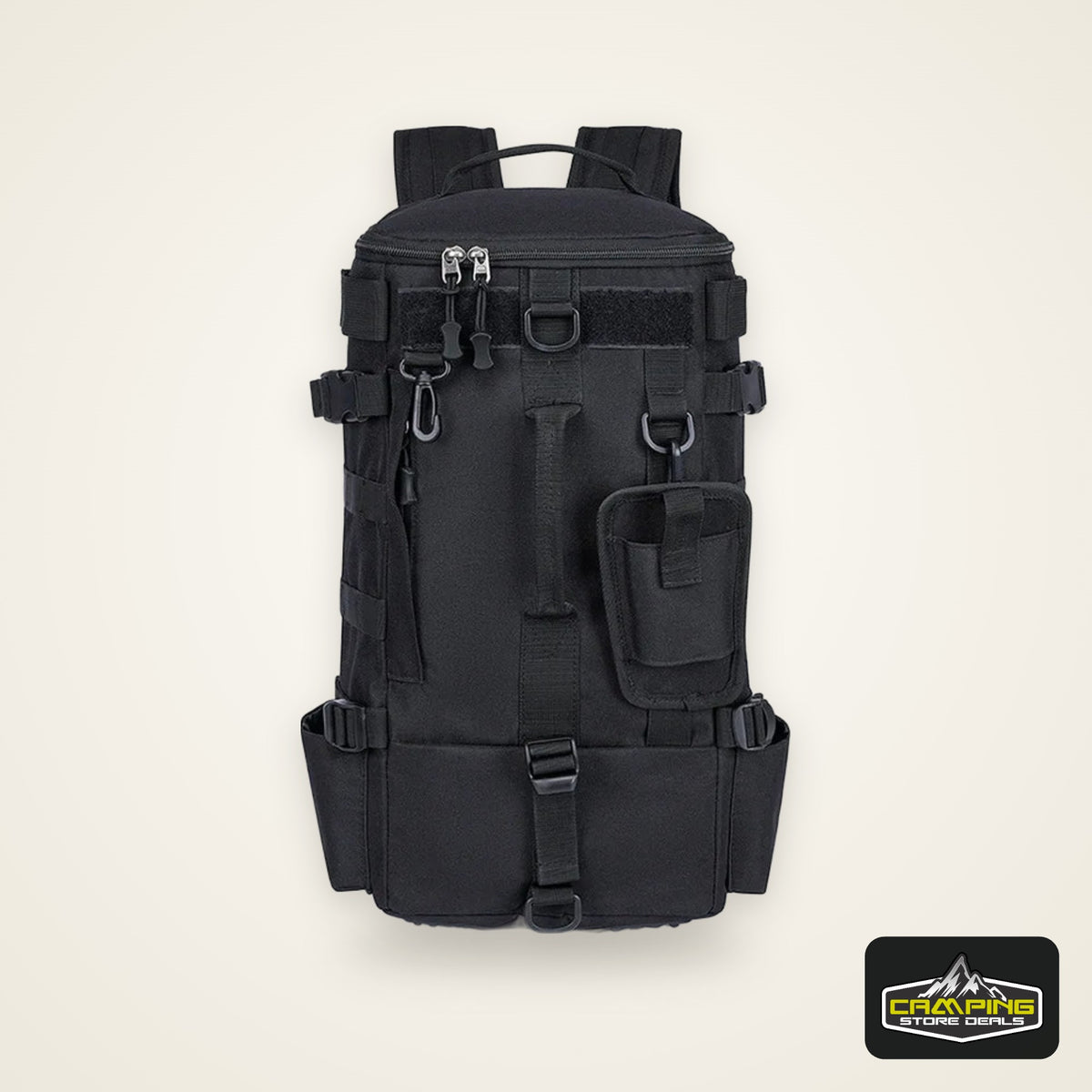 Tactical Fishing Backpack Tackle Bag with Rod Holders Fish Equipment Storage Molle Camping Hiking Outdoor Multifunctional Bag