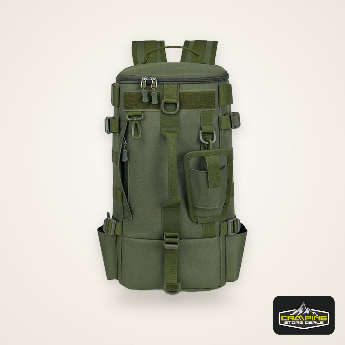 Tactical Fishing Backpack Tackle Bag with Rod Holders Fish Equipment Storage Molle Camping Hiking Outdoor Multifunctional Bag