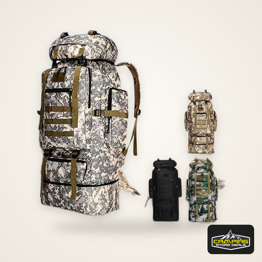 80L/100L Tactical Hiking Backpack – Large Mountaineering & Camping Bag