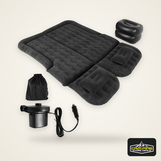 Thickened Car Air Mattress - Inflatable Vehicle Travel Bed for Camping, Road Trips, and Outdoor Adventures - Durable, Water-Resistant, and Portable Sleeping Pad with Easy Inflation and Deflation (Black)