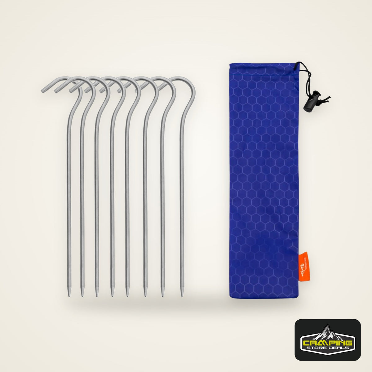 TiTo 3.0*165mm Ultralight Camping Accessories Titanium Alloy Tent Stake Pegs With Hook