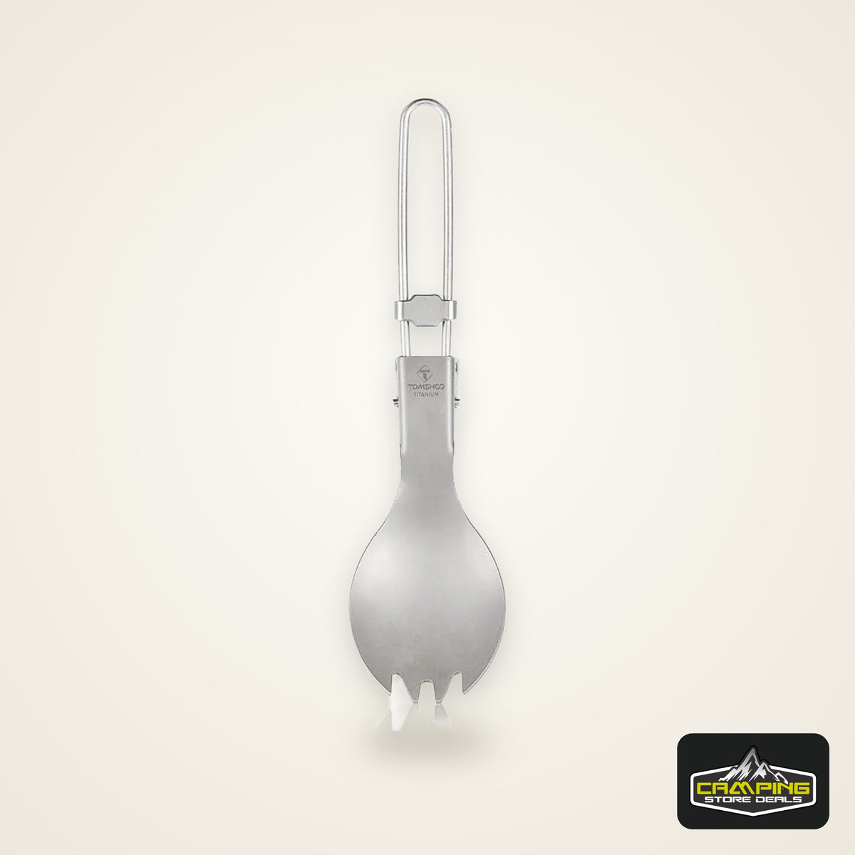 TOMSHOO Titanium Folding Spork Outdoor Camping Hiking Backpacking Dinner Spork Utensil Tableware