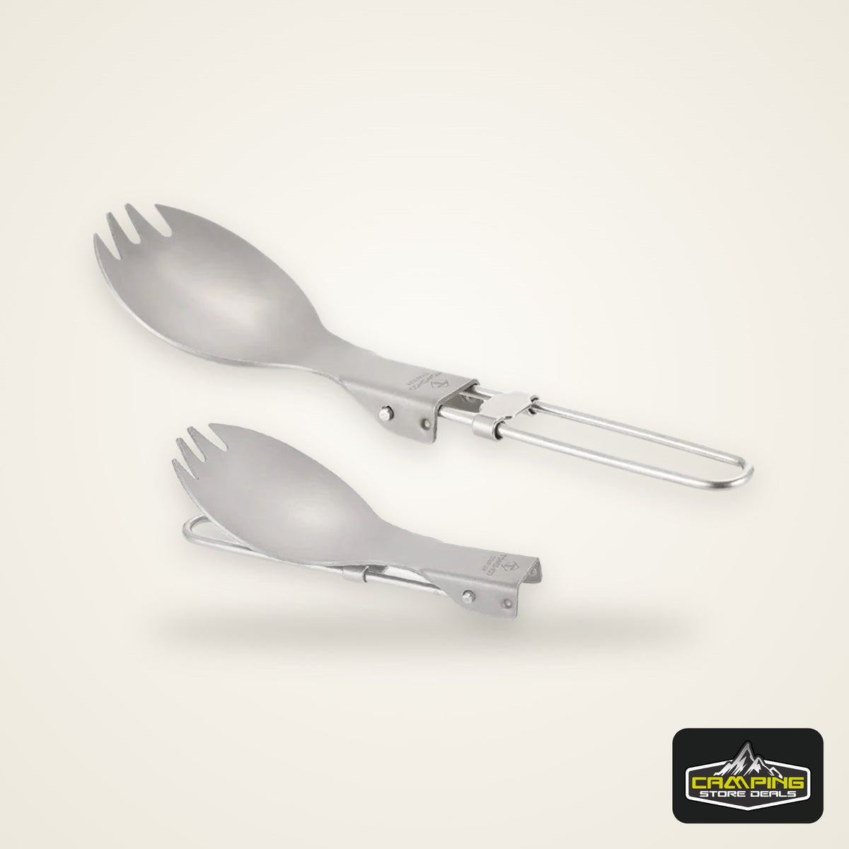 TOMSHOO Titanium Folding Spork Outdoor Camping Hiking Backpacking Dinner Spork Utensil Tableware