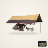 Top Lander Large Camping Waterproof Tarp Oxford 4X6 Outdoor Canopy Sun Shelter Tent Tourist Awning Shade for Multiple People