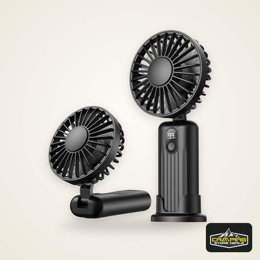 TOPK Portable Mini Fan,2400mAh USB Rechargeable Hand Neck Fan 3in1 Personal Electric Fan Standing Fans for Room Camping Foldable