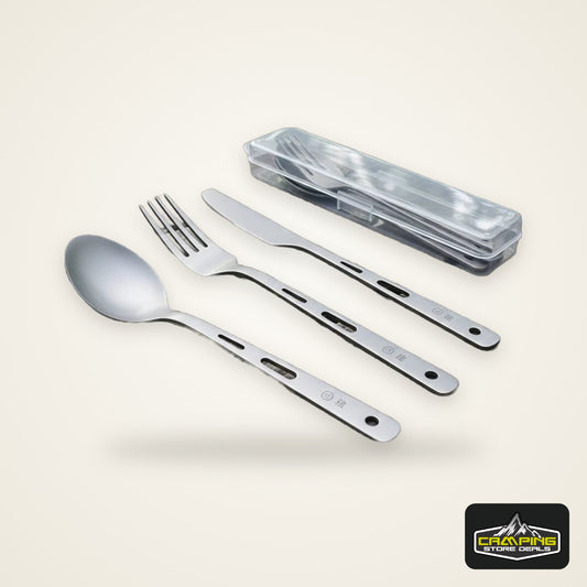Travel Camping Utensils Set Lightweight Outdoor Survival Cutlery Spoon Knife Fork Chopsticks Durable Hiking Tableware