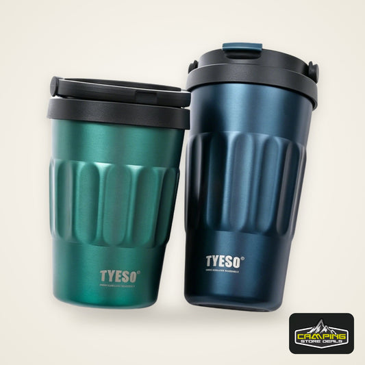 Tyeso 400ML/500ml Vintage Vacuum Flasks Insulated Coffee Mug 304 Stainless Steel Portable Travel Cup Handheld Thermos Hot Cold