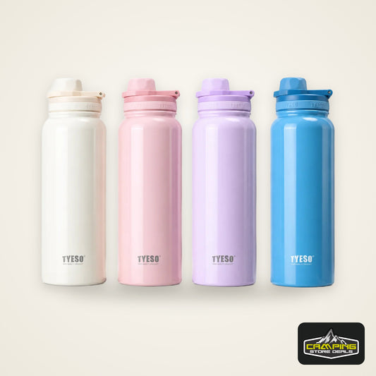 TYESO Stainless Steel Thermal Water Bottle Portable Tumbler Sport Vacuum Flask Keeps Cold and Heat Thermal Mug Car Insulated Cup