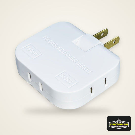 Universal 110V/220V Rectangle Portable Power Socket Adapter with Collapsible Converter - USB Slot and Power Supply - Travel-Friendly Compact Design for Worldwide Use