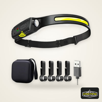 USB Rechargeable LED Sensor Headlamp XPE+COB Headlight Led Head Torch Camping Search Light Head Flashlight for Fishing Lantern