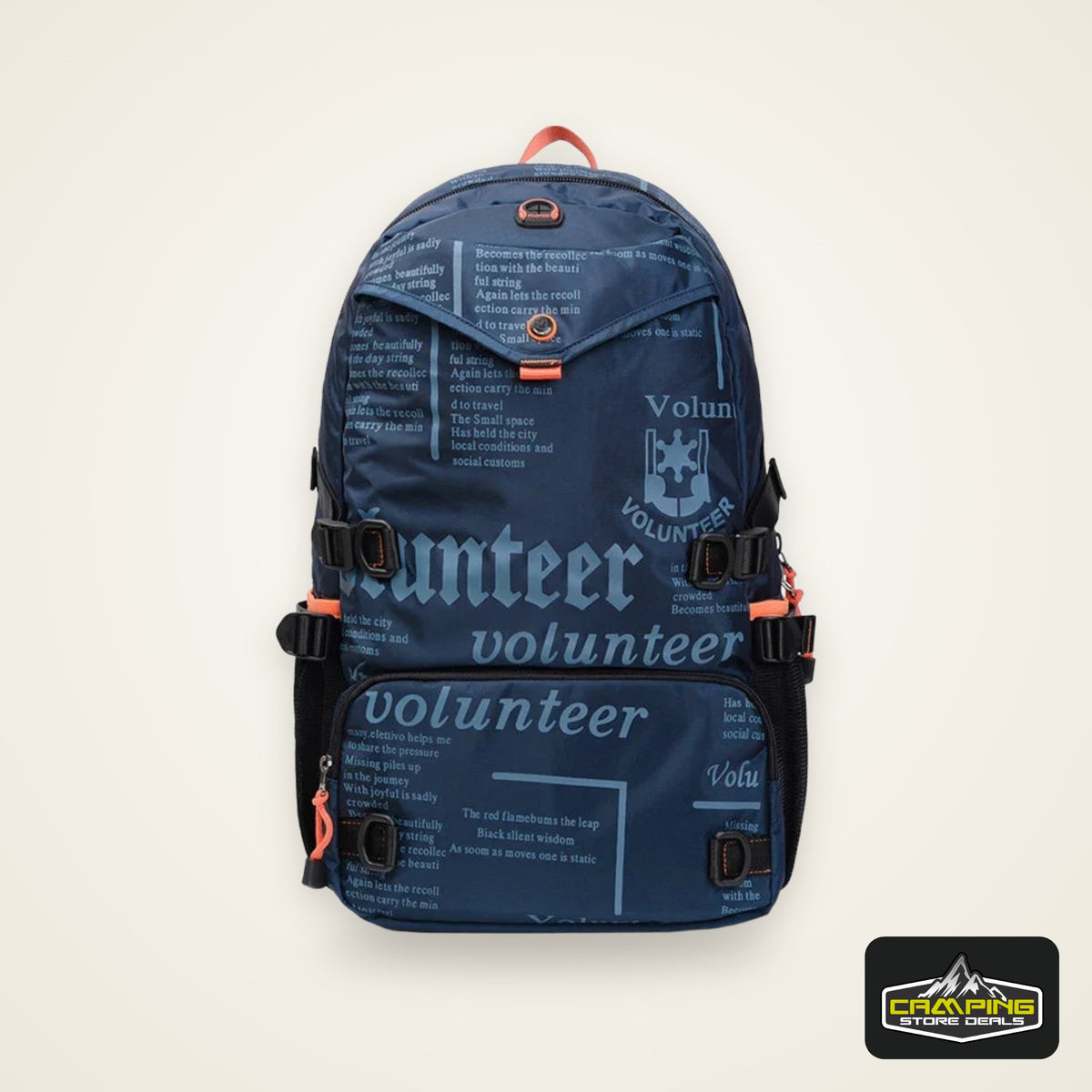 Volunteer Travel Backpacks Men Fashion Hiking Sports Waterproof College Backpack Man Commuter Light Weight Oxford Bag 1518-03A