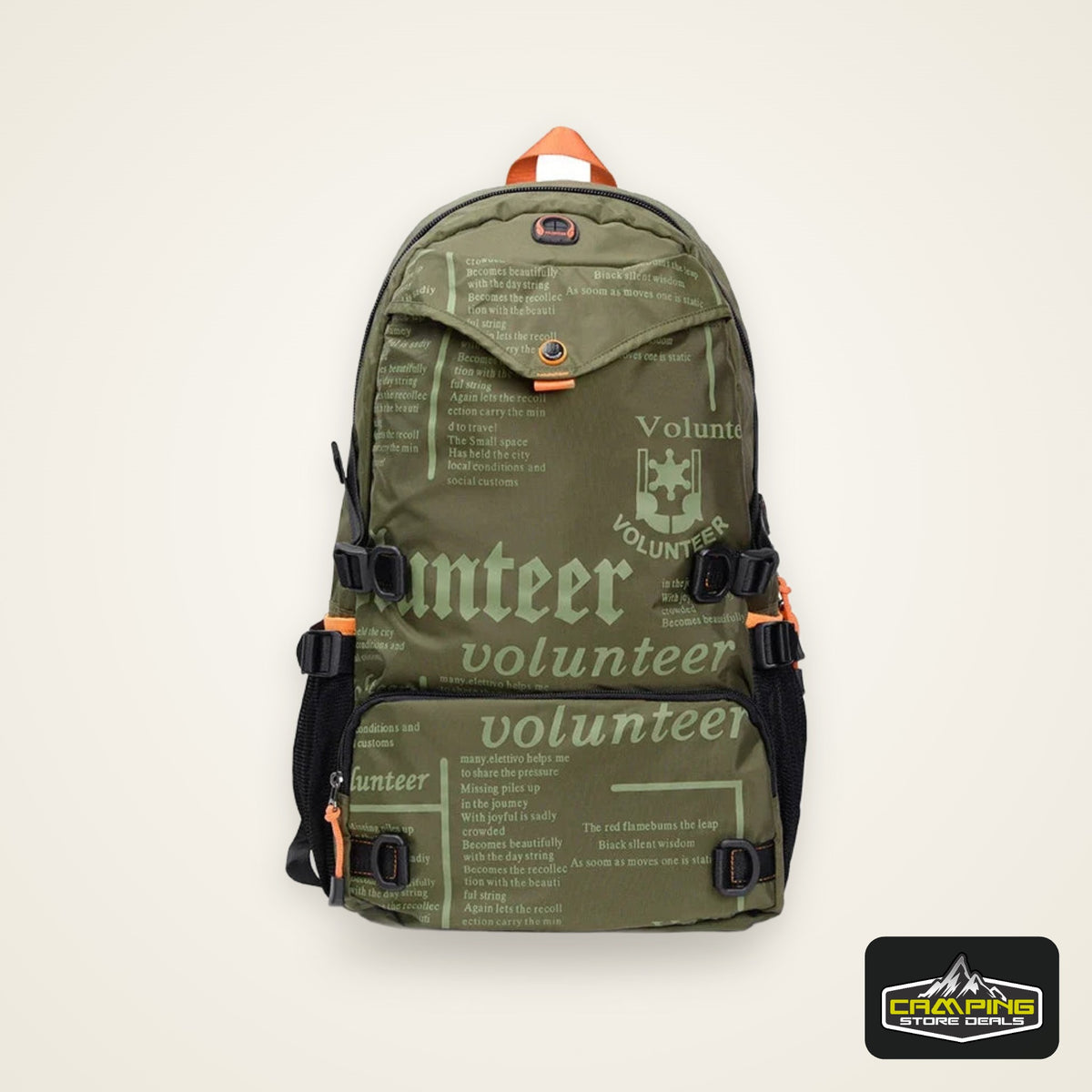 Volunteer Travel Backpacks Men Fashion Hiking Sports Waterproof College Backpack Man Commuter Light Weight Oxford Bag 1518-03A