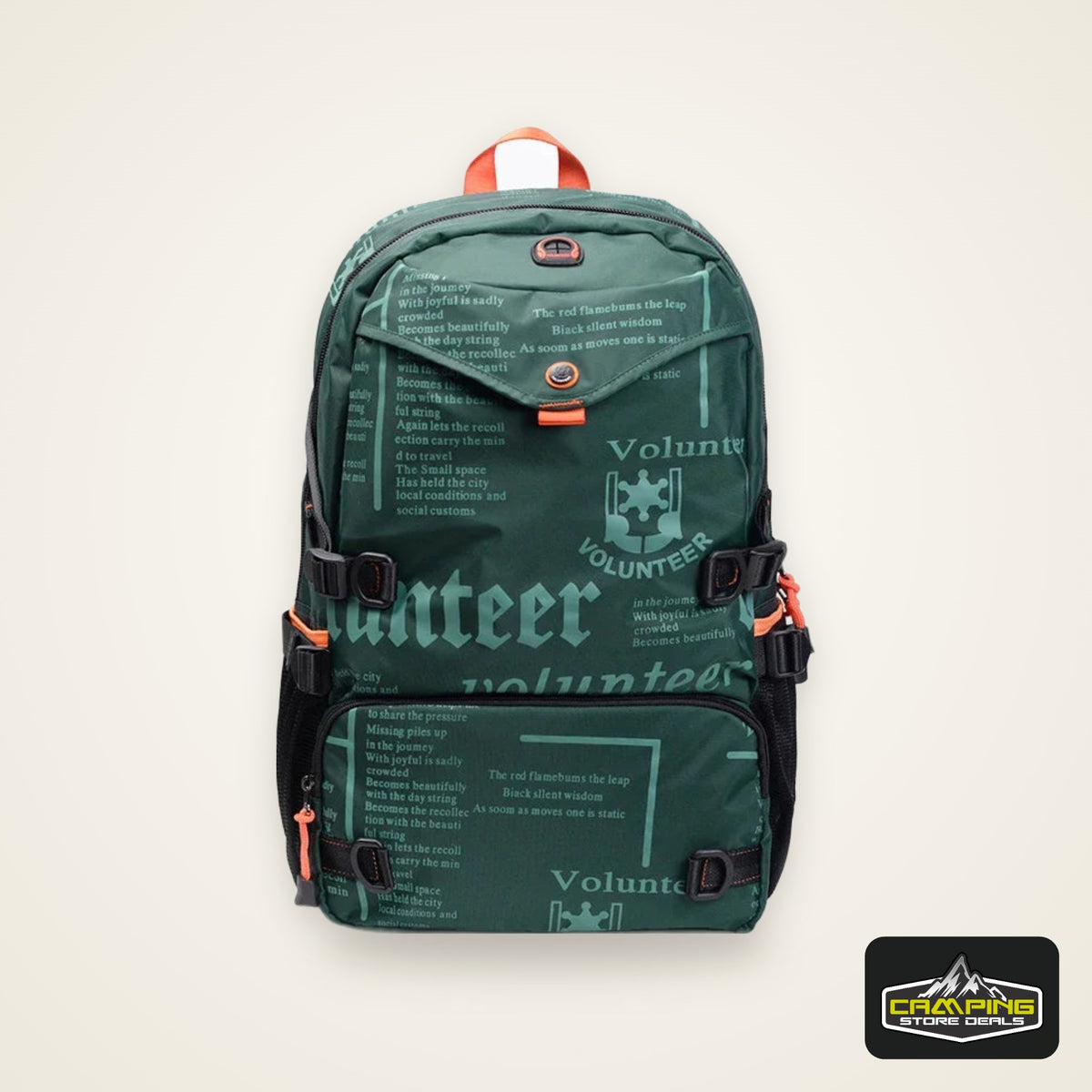 Volunteer Travel Backpacks Men Fashion Hiking Sports Waterproof College Backpack Man Commuter Light Weight Oxford Bag 1518-03A