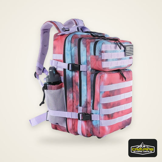 Waterproof Hiking Backpack - Durable Camping Bag for Outdoor Adventures with Rain Cover and Multiple Compartments