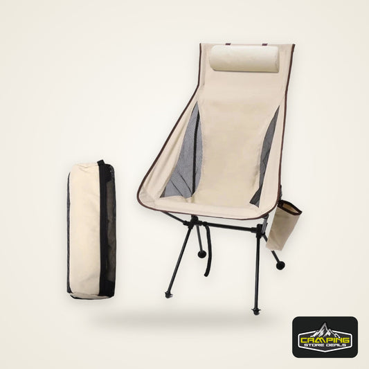 WESTTUNE Portable Folding Camping Chair with Headrest Lightweight Tourist Chairs Aluminum Alloy Fishing Chair Outdoor Furniture