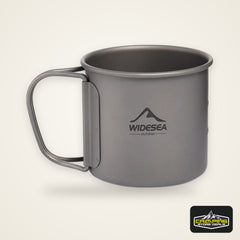 Widesea Camping Mug Titanium Cup Tourist Tableware Picnic Utensils Outdoor Kitchen Equipment Travel Cooking Set Cookware Hiking