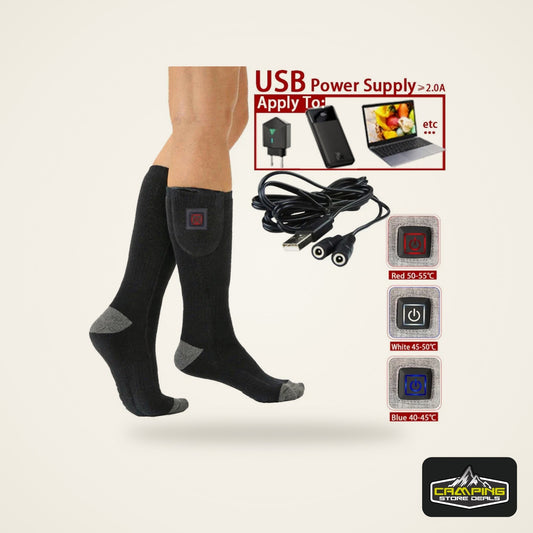 Winter Electric Heated Socks Men's Women's Thermal Heating Thermosocks Foot Warmer Socks Trekking Ski Cycling Outdoor Warm Socks