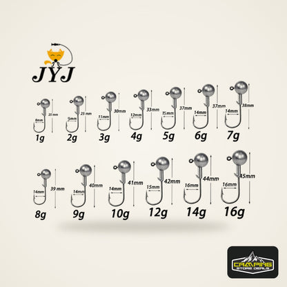WODJYJ Jig Head Hooks (1g-28g)
