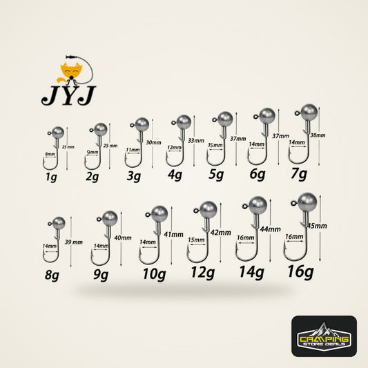 WODJYJ Jig Head Hooks (1g-28g)