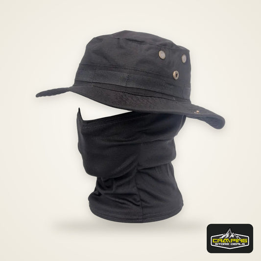 Women Men Hiking Fishing Boonie Hat Outdoor Sport Sun UV Protection Neck Face Camouflage Adjustable Bucket Caps and Mask