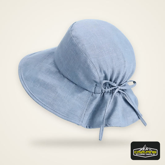 Women's Wide-brimmed Outdoor Sun Hat, Lightweight and Foldable with A Bow, Suitable for Beach Vacations and Outdoor Travel