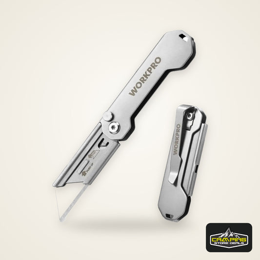 WORKPRO-Folding Pocket Utility Knife, Stainless Steel, Quick Change, Paper Cutter, Camping, Tourist DIY Hand Tools