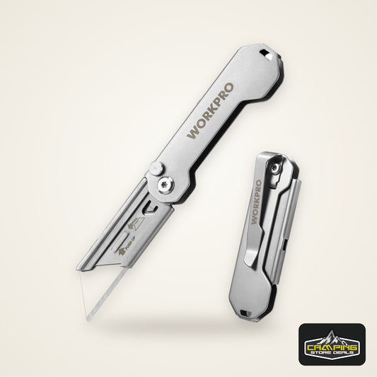 WORKPRO-Folding Pocket Utility Knife, Stainless Steel, Quick Change, Paper Cutter, Camping, Tourist DIY Hand Tools