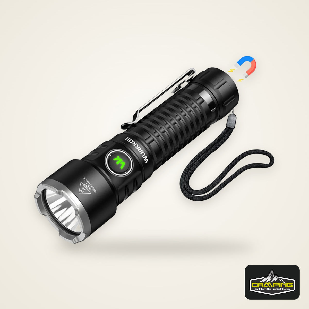 Wurkkos TS28 Tactical Flashlight 21700 Rechargeable 3200Lumens Portable Magnetic Tail Cap Flashlight IPX8 Waterproof Tail Switch
