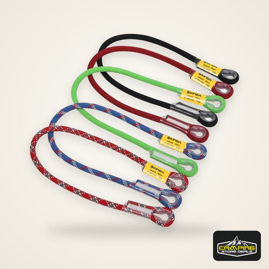 Xinda Rock Climbing Lanyard 10.5mm Static Rope 20KN Protective Eye-to-eye Pre-Sewn Cord Loop Sling Mountaineering Equipment