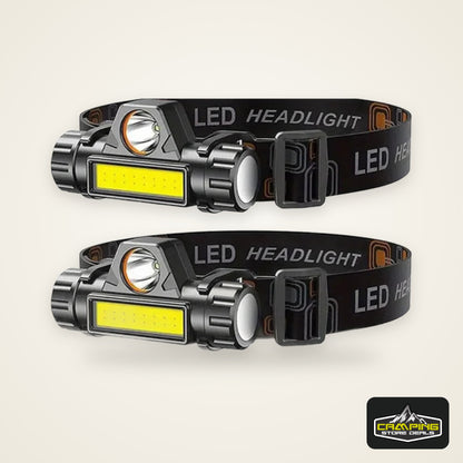 XP-G Q5 Headlamp Head Lamp Headlight Waterproof 2500lm Cob Led Built in Usb Rechargeable 14500 Battery Working Light