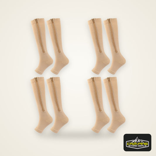 Zipper 4Compression Socks for Varicose Support Outdoor Running Fitness Hiking Anti-Fatigue Medical Care Diabetes Swelling Relief
