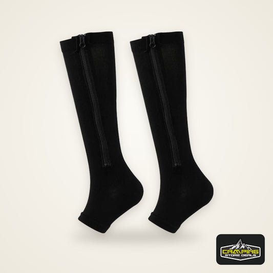 Zipper 4Compression Socks for Varicose Support Outdoor Running Fitness Hiking Anti-Fatigue Medical Care Diabetes Swelling Relief